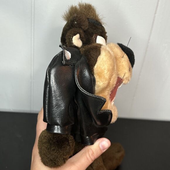 looney tunes taz tasmanian devil Stuffed Animal Plush With Leather Biker Jacket - Picture 8 of 9